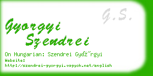 gyorgyi szendrei business card